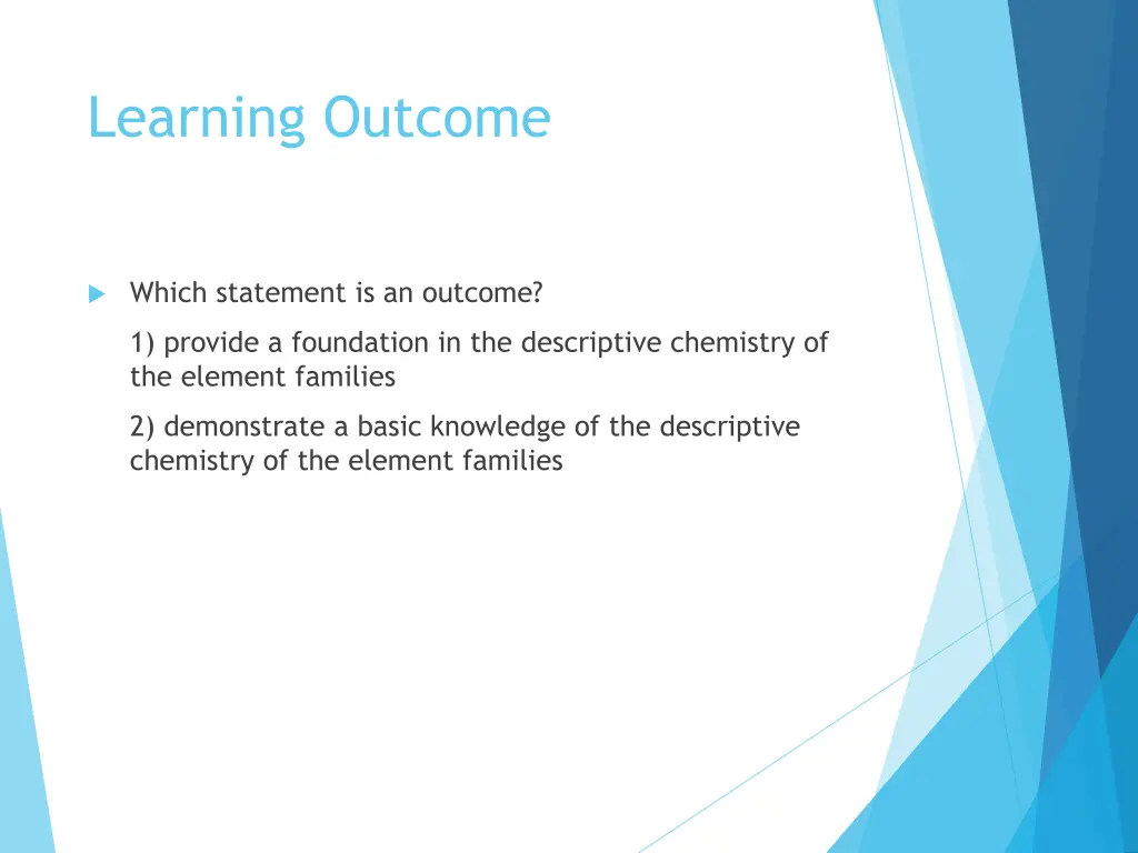 learning outcome