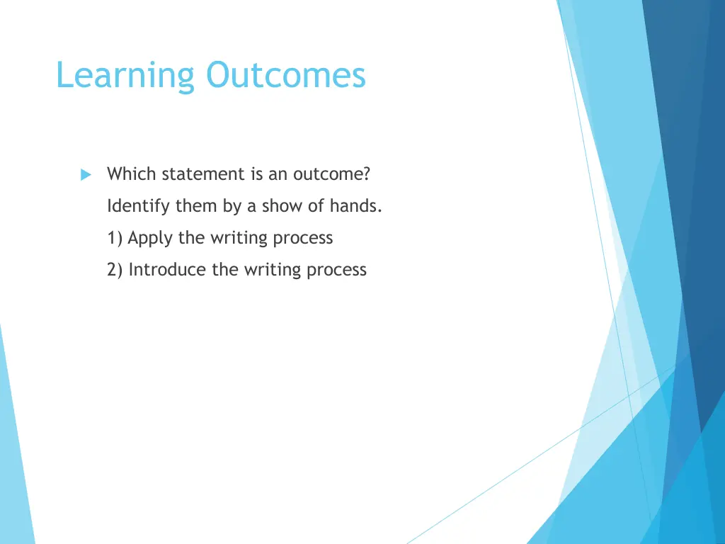 learning outcomes