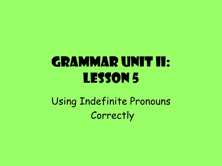 grammar unit ii lesson 5