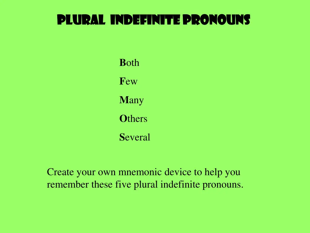 plural indefinite pronouns plural indefinite