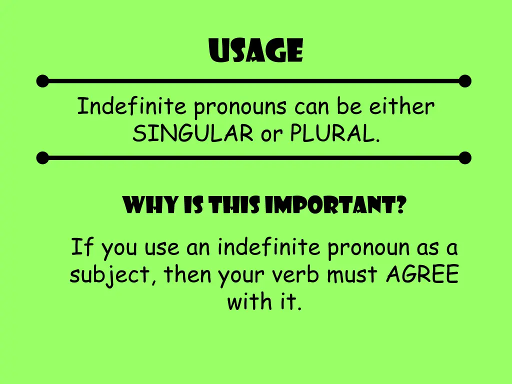 usage