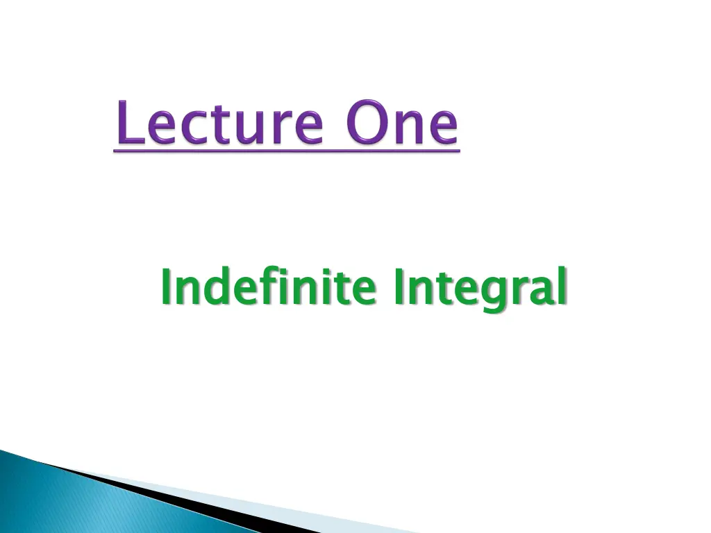 indefinite integral