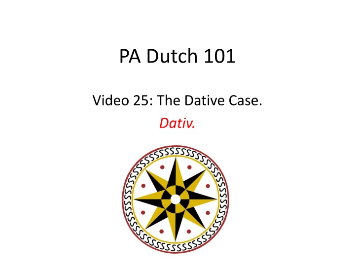 pa dutch 101