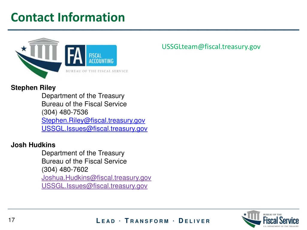 contact information