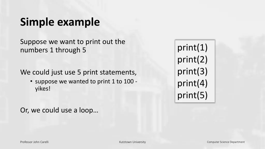 simple example