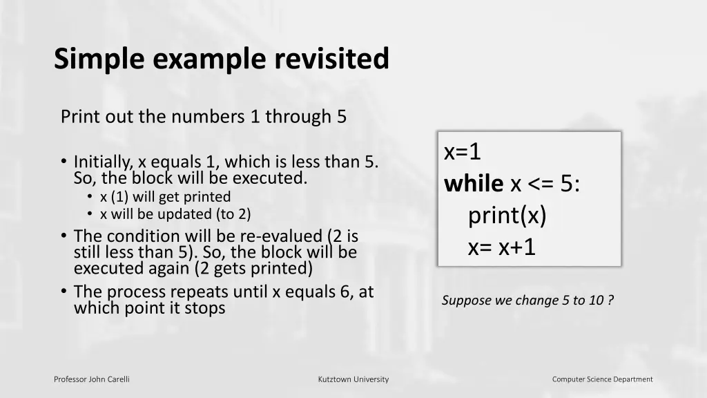 simple example revisited