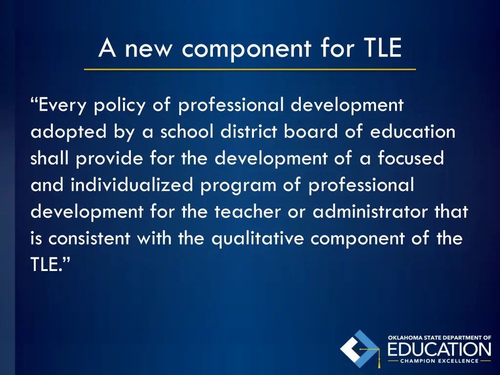 a new component for tle