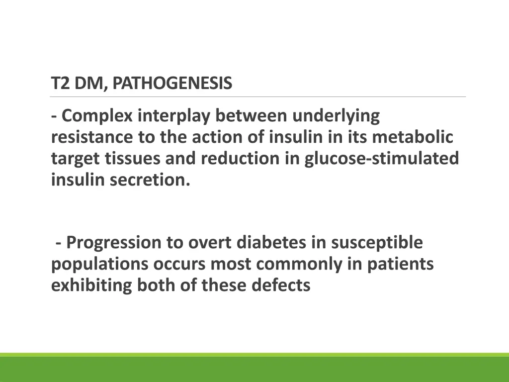 t2 dm pathogenesis