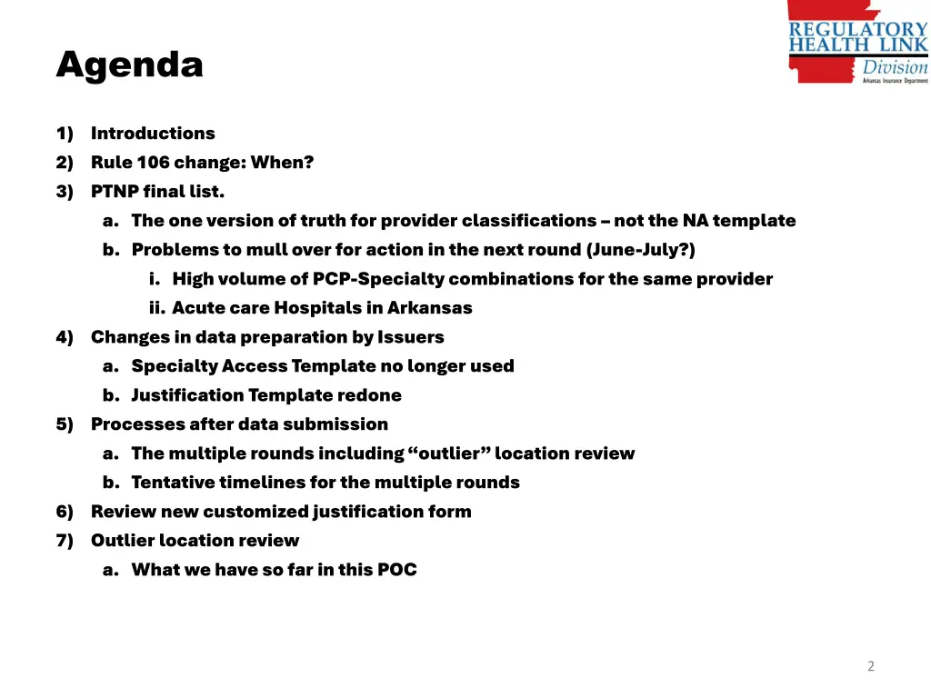 agenda