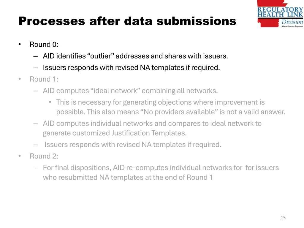 processes after data submissions