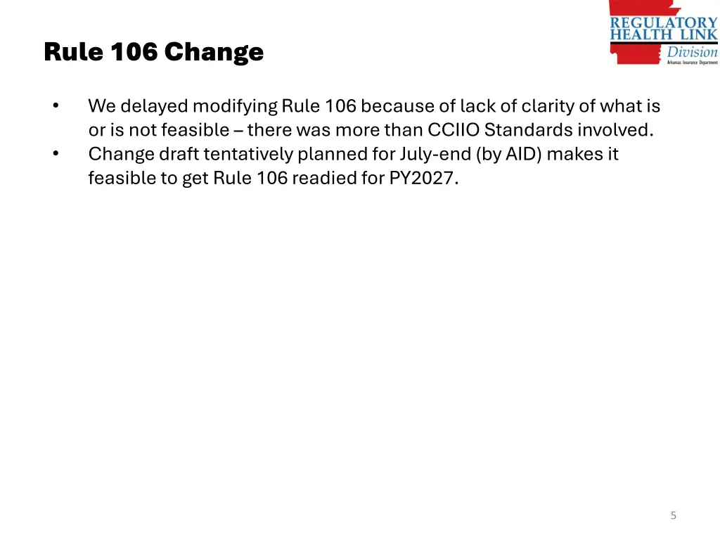 rule 106 change