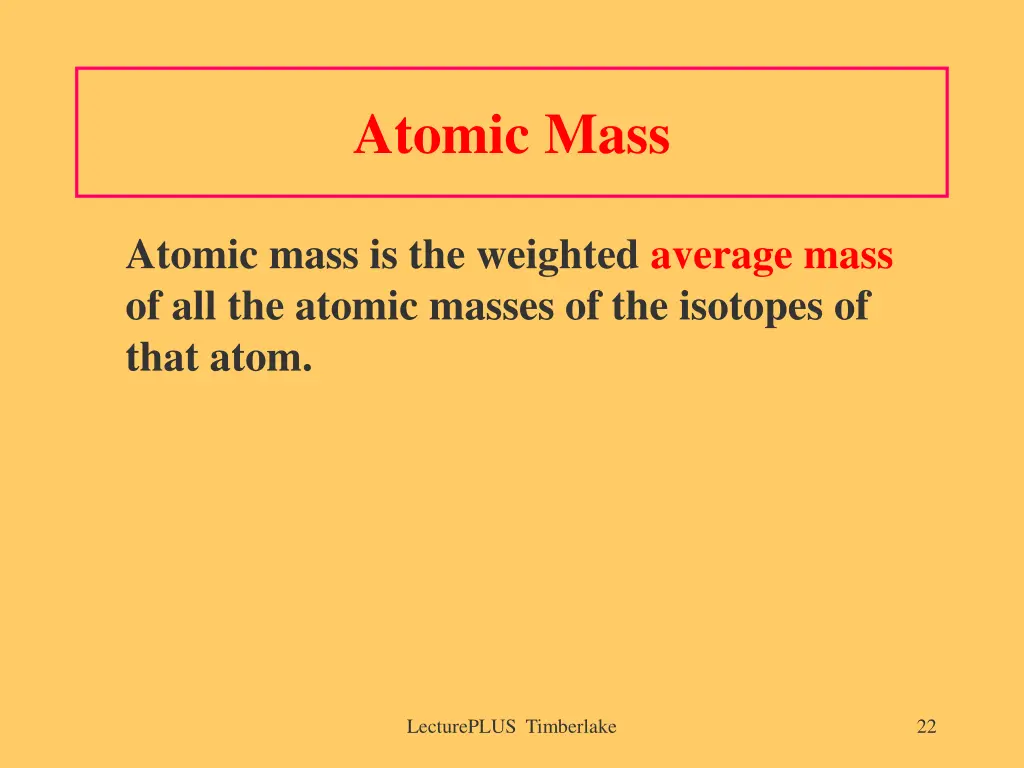 atomic mass