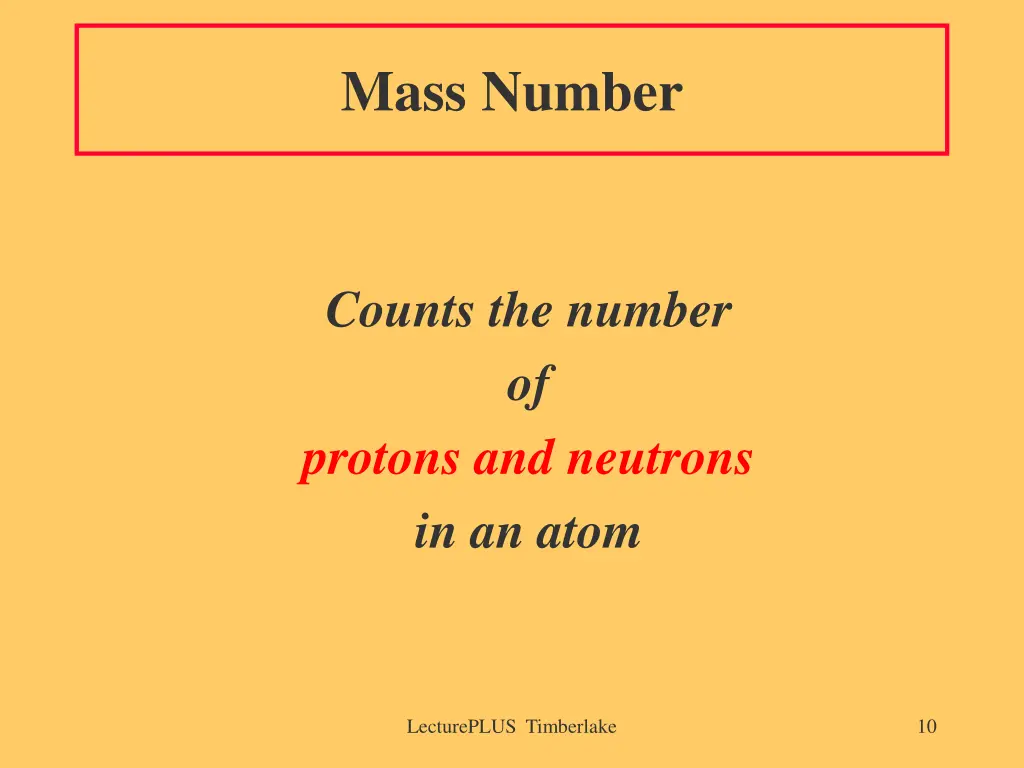 mass number