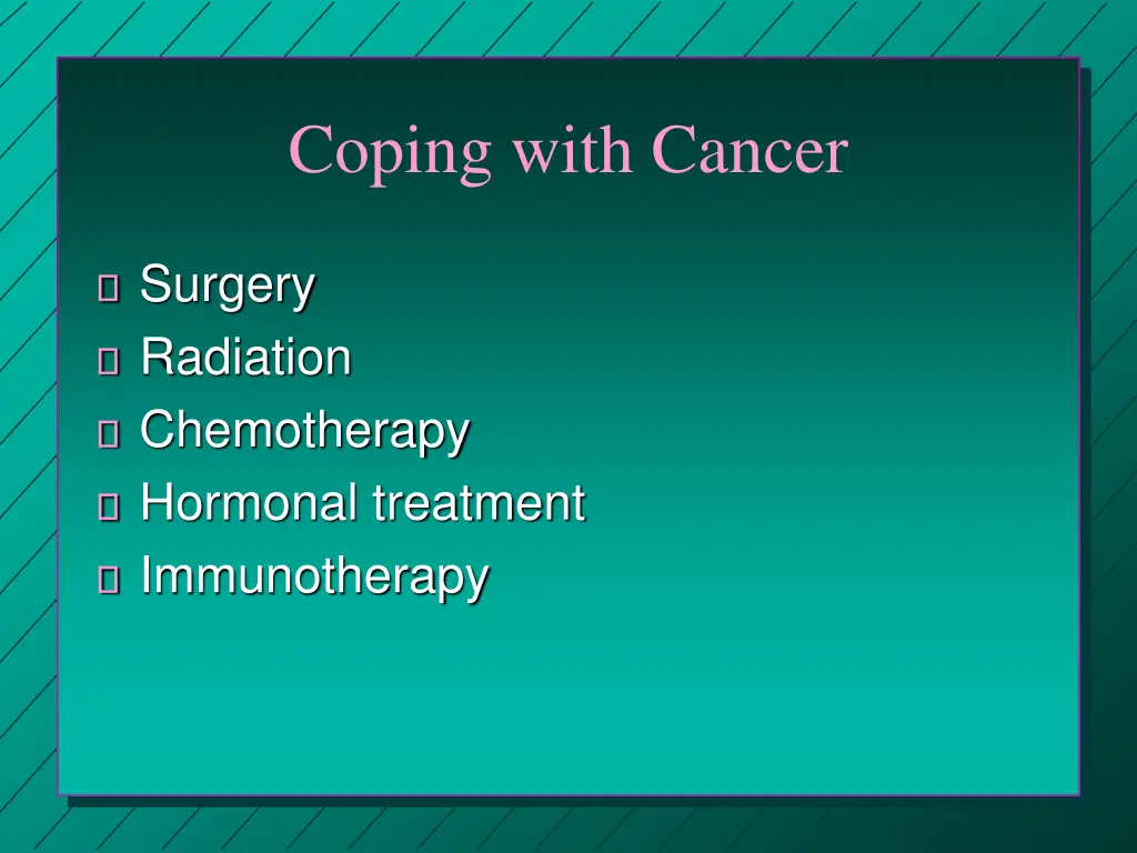 coping with cancer 1