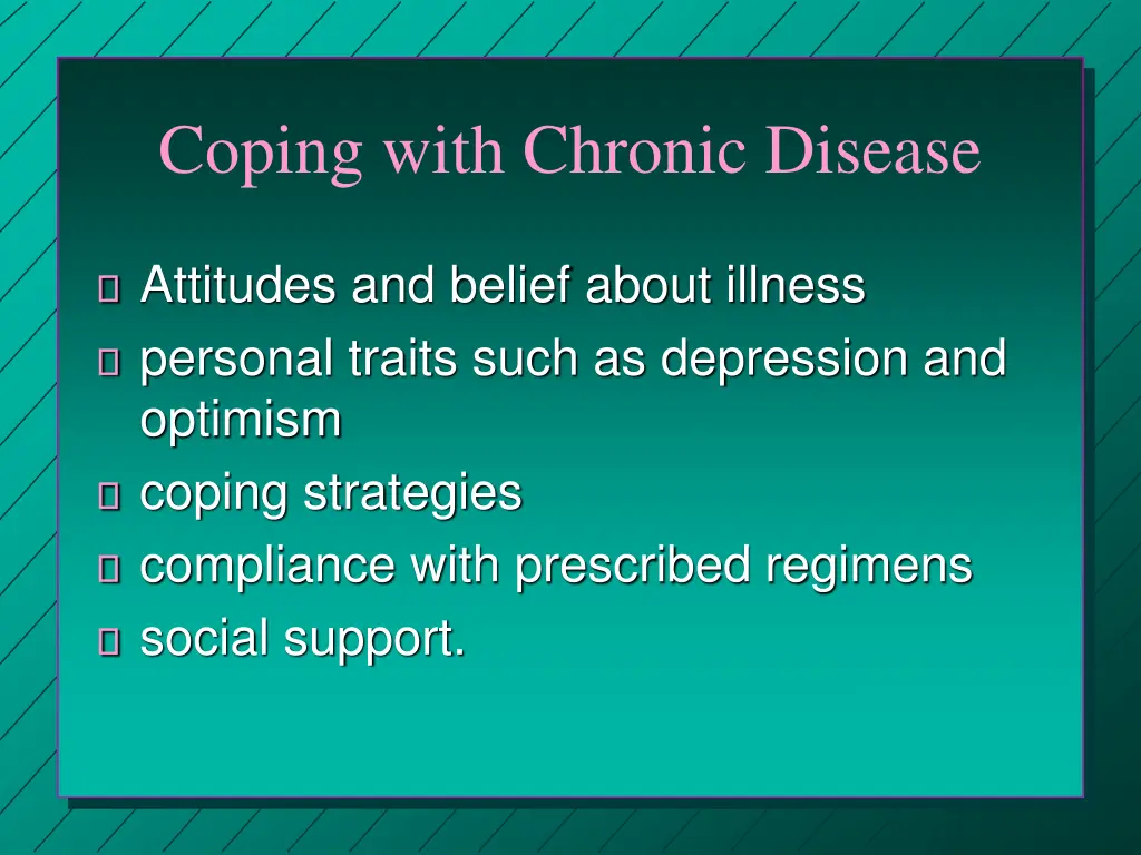 coping with chronic disease