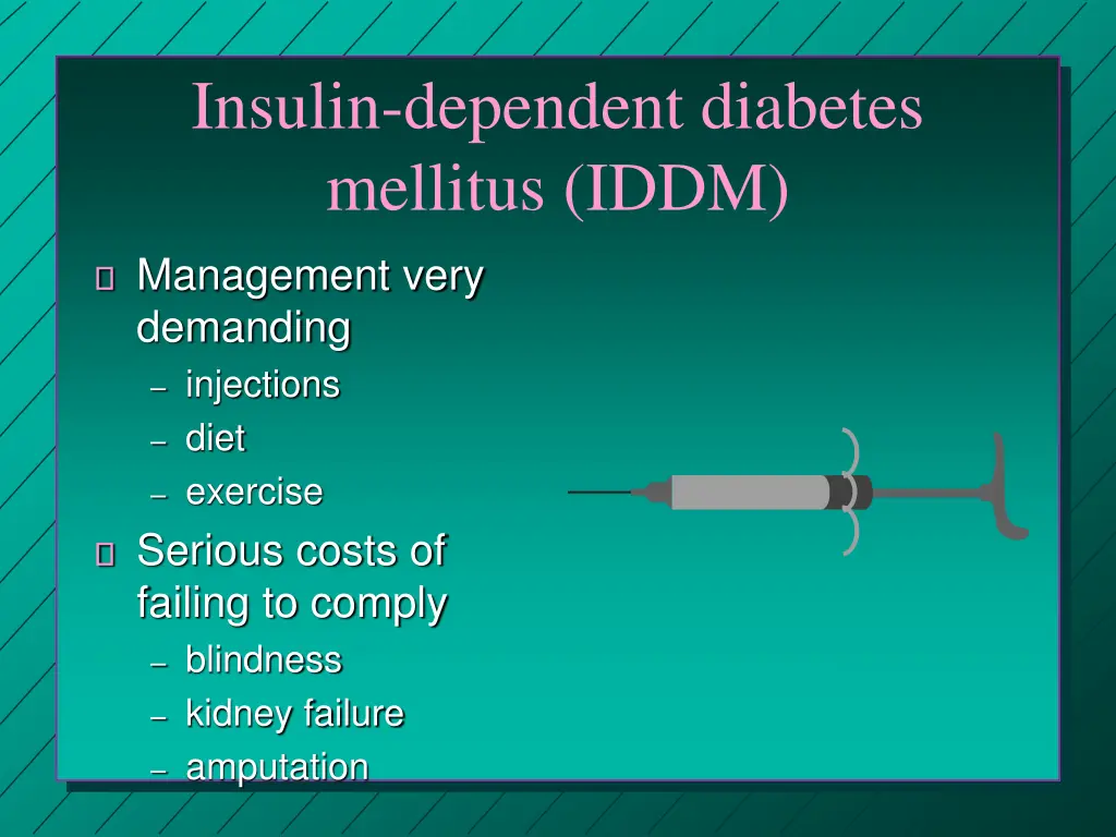 insulin dependent diabetes mellitus iddm