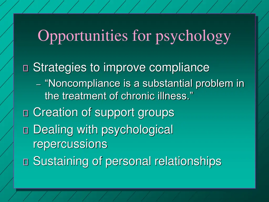 opportunities for psychology