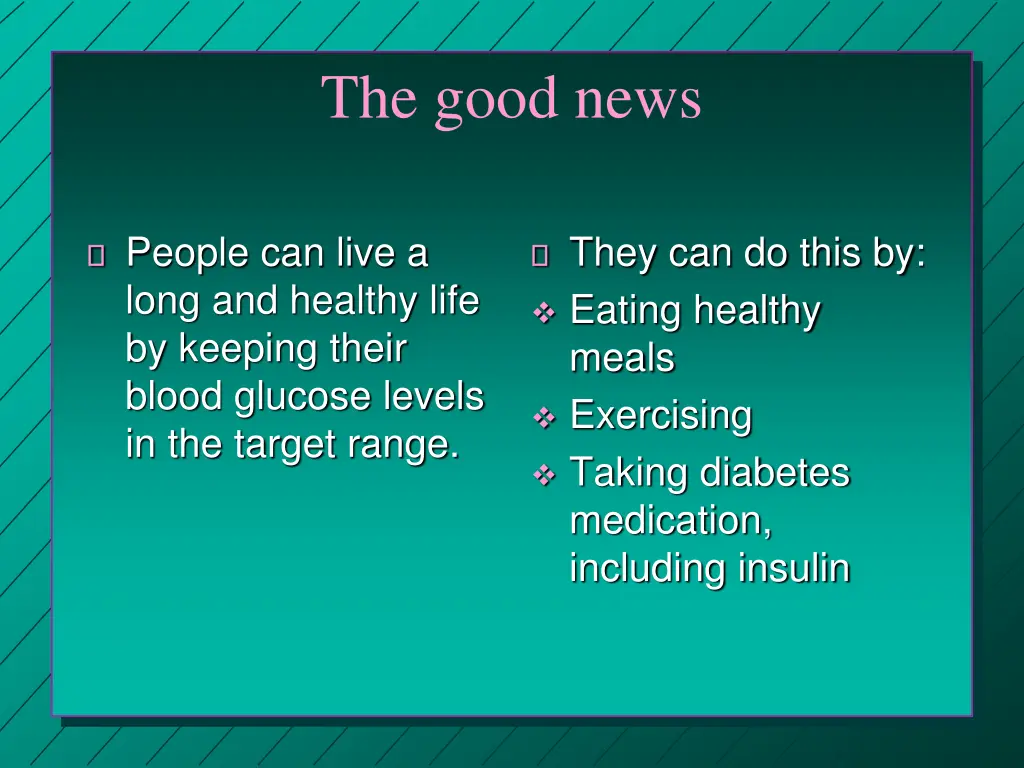 the good news