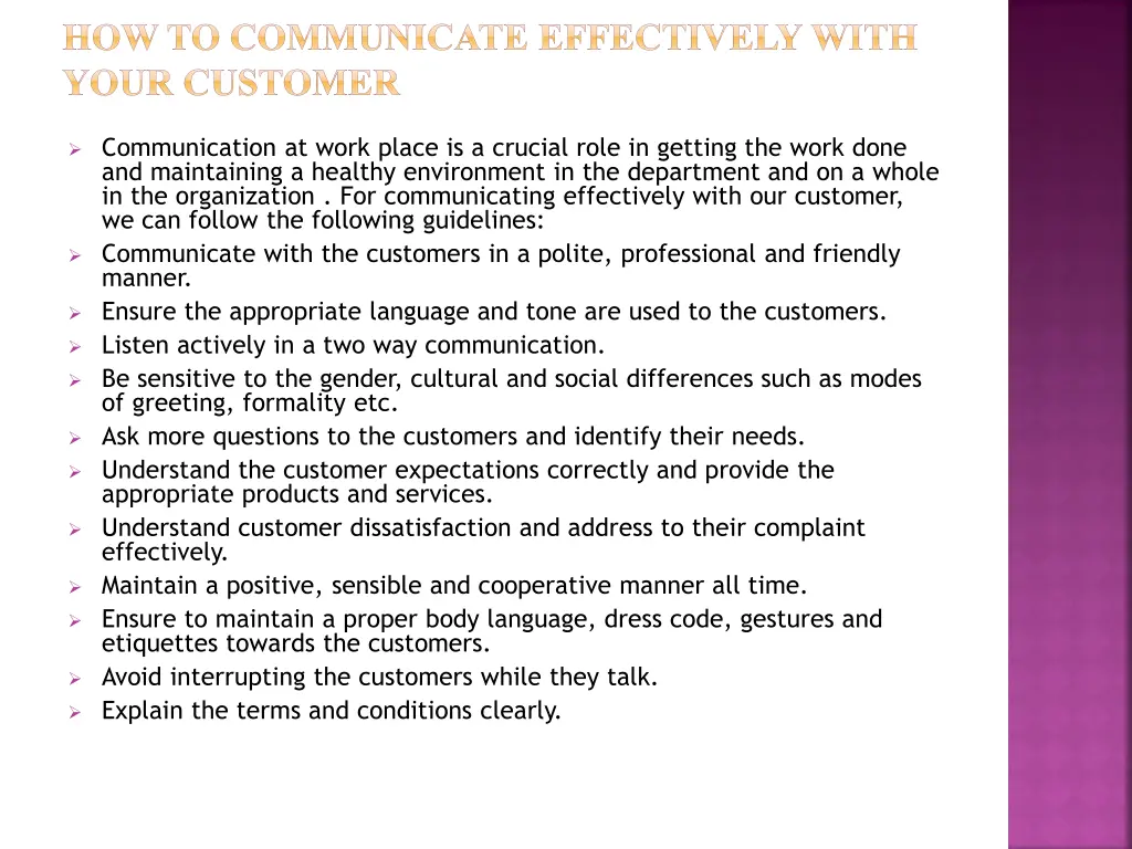 how to communicate effectively with your customer