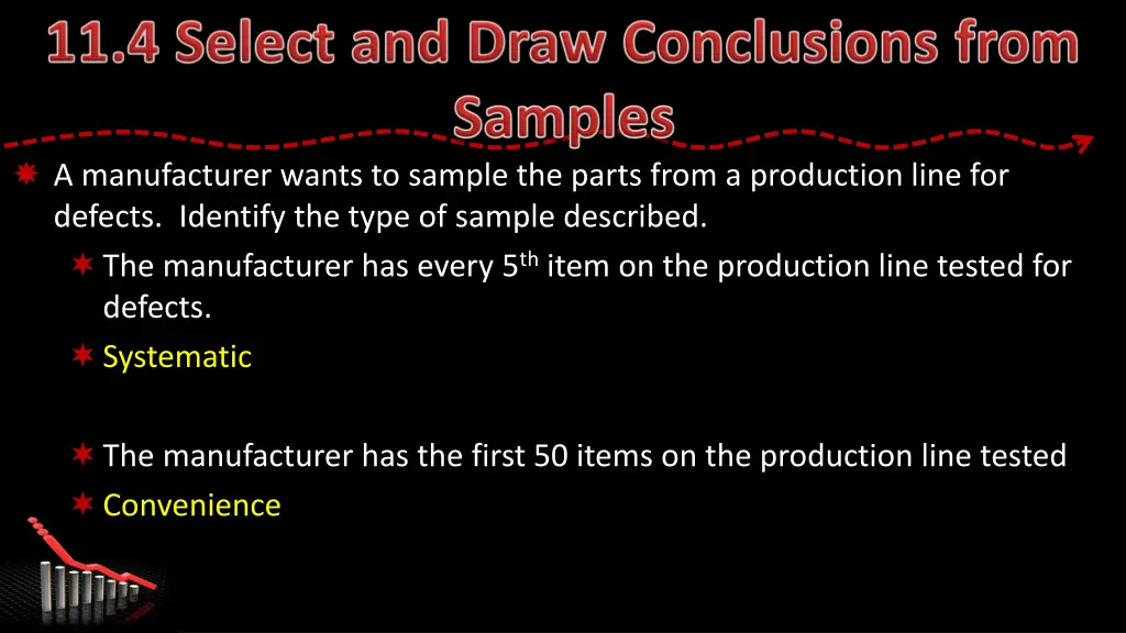 a manufacturer wants to sample the parts from