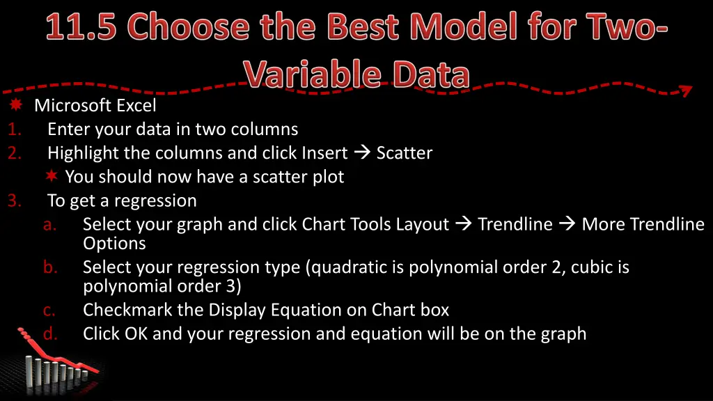microsoft excel 1 enter your data in two columns