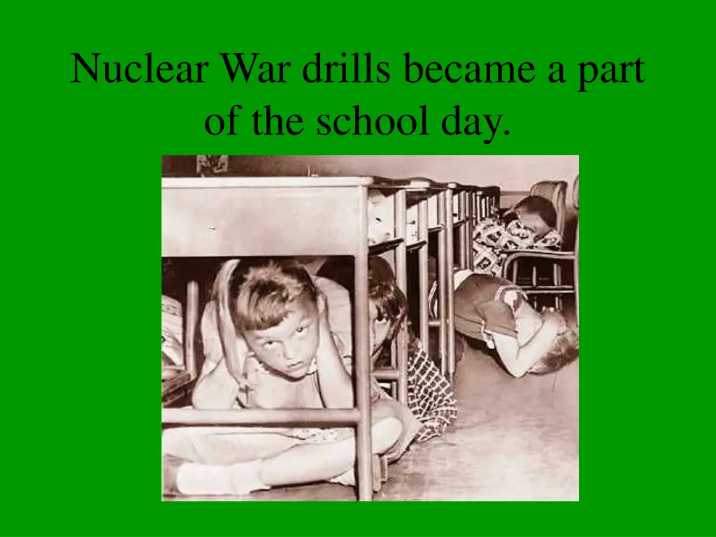 nuclear war drills became a part of the school day