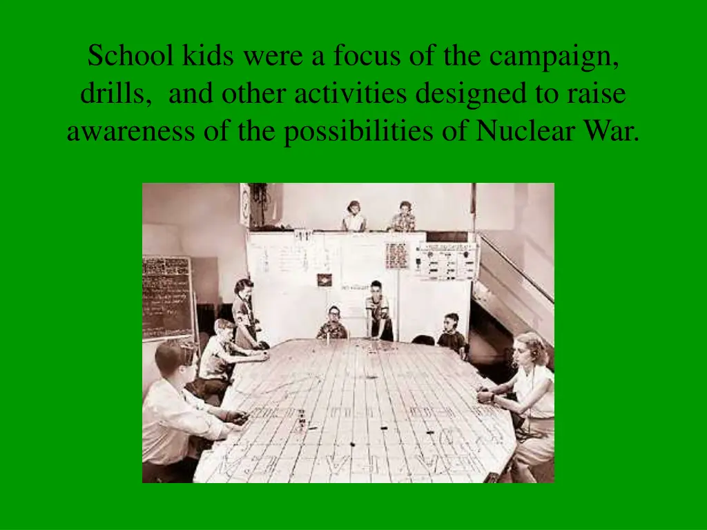 school kids were a focus of the campaign drills