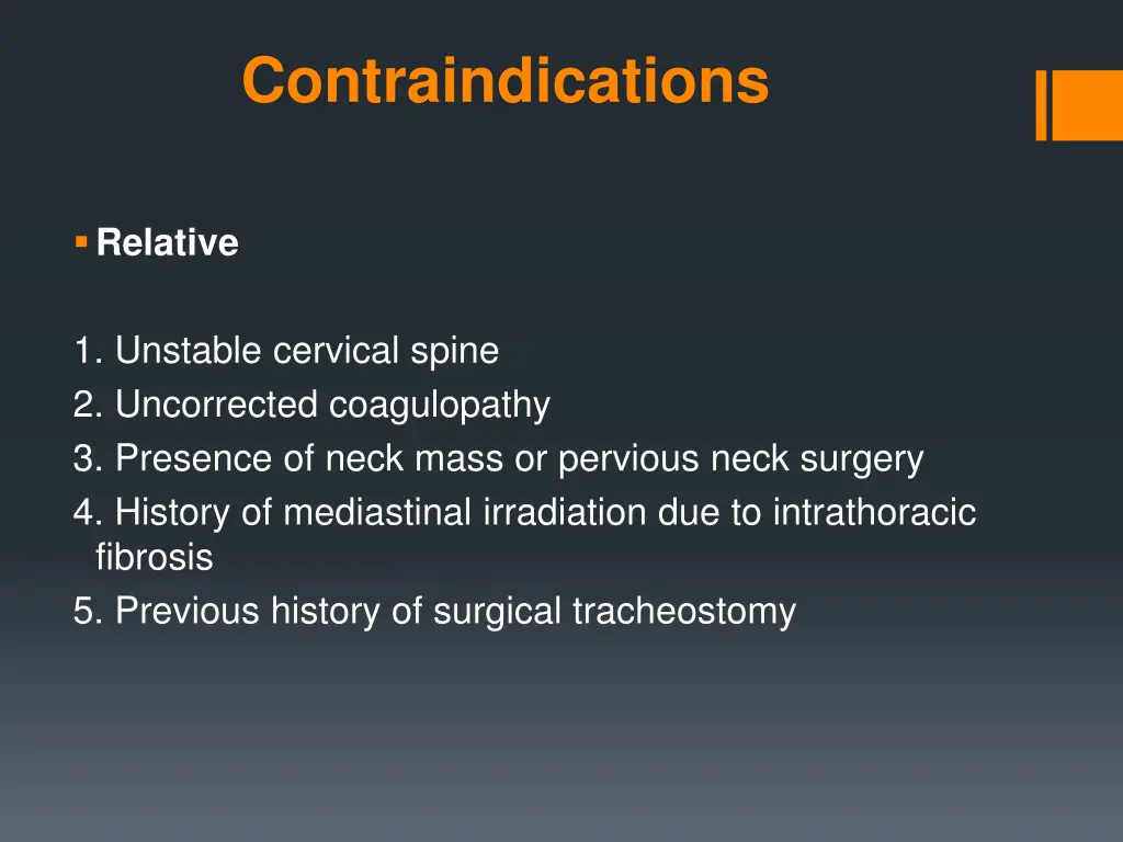 contraindications