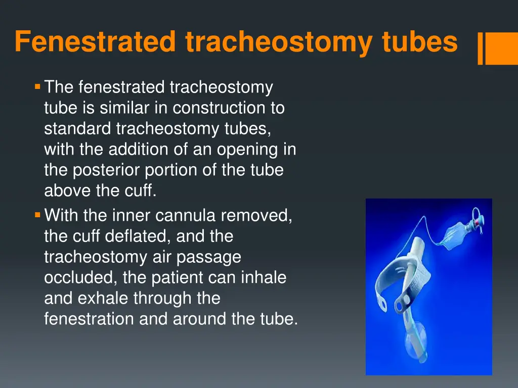 fenestrated tracheostomy tubes
