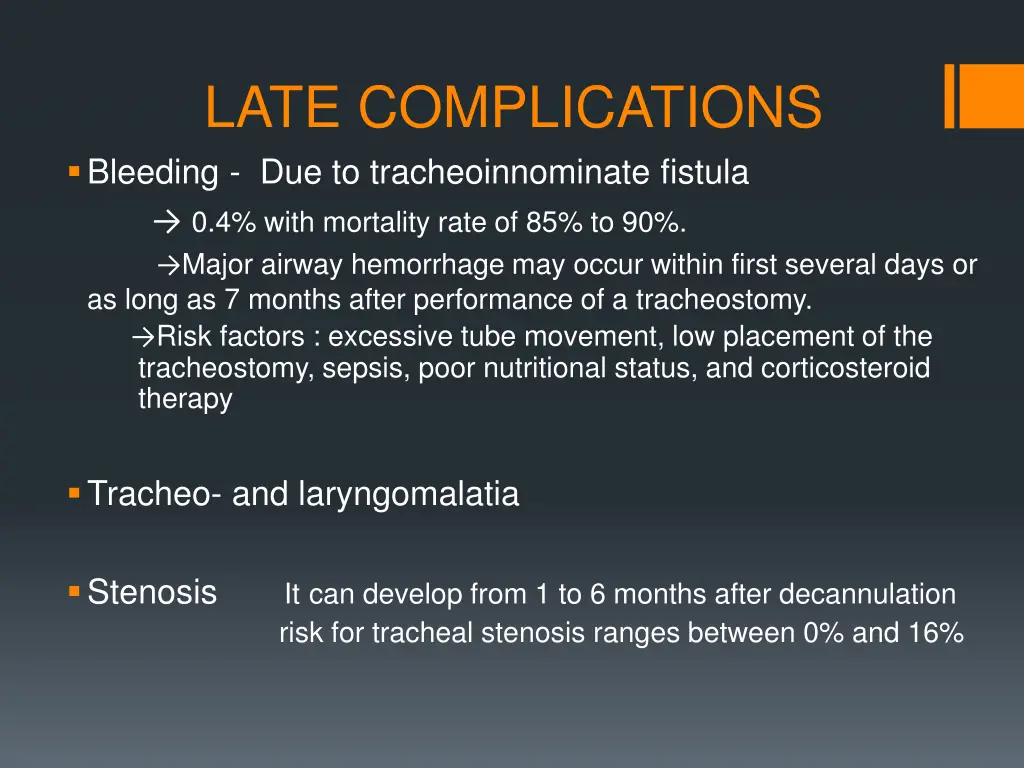 late complications bleeding