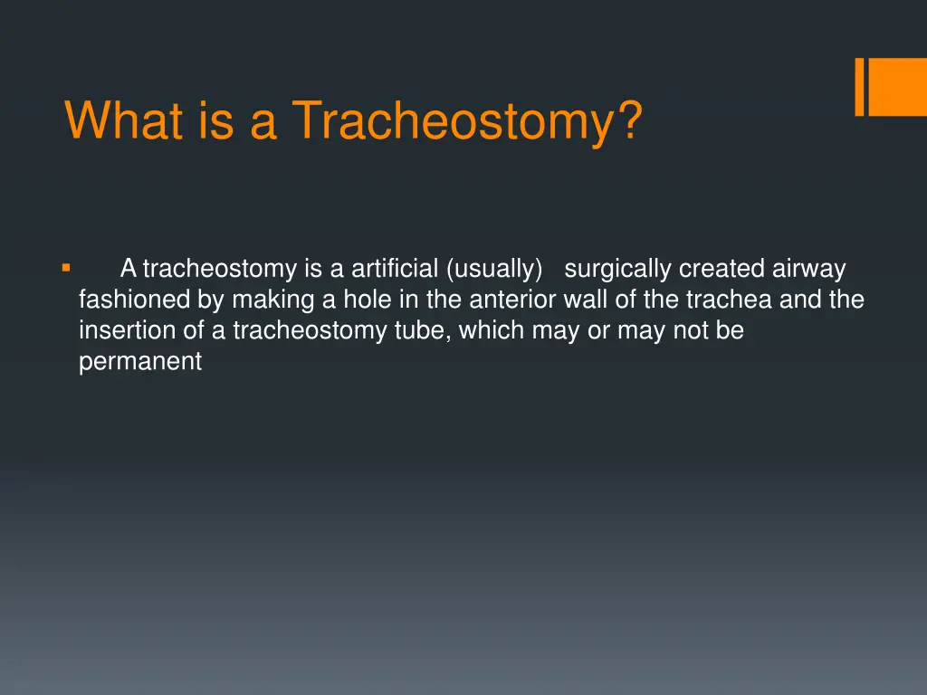 what is a tracheostomy