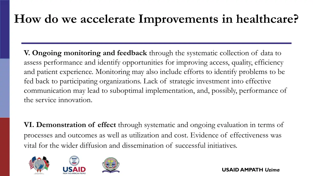 how do we accelerate improvements in healthcare 3