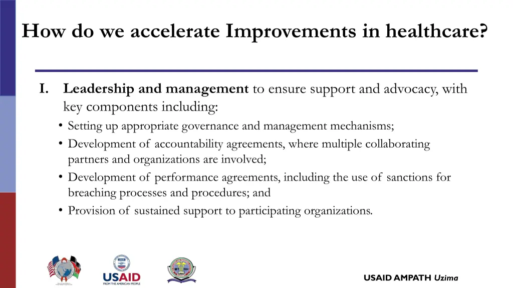 how do we accelerate improvements in healthcare