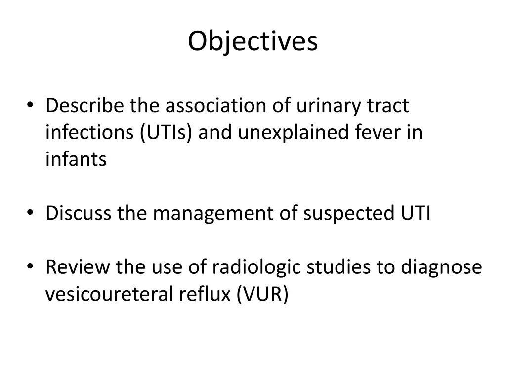 objectives