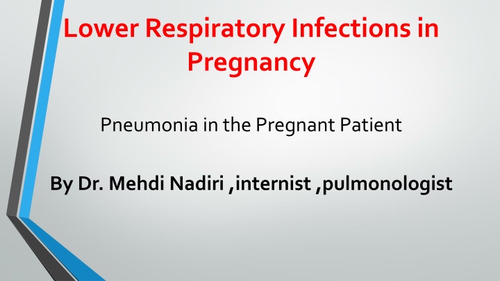 lower respiratory infections in pregnancy