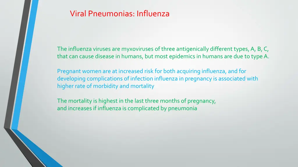viral pneumonias influenza