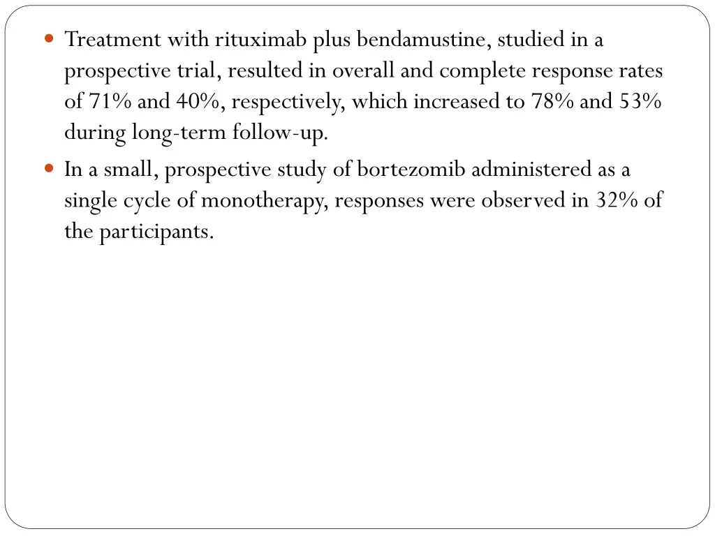 treatment with rituximab plus bendamustine