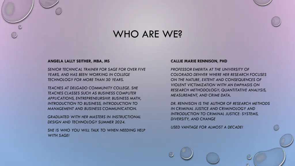 who are we