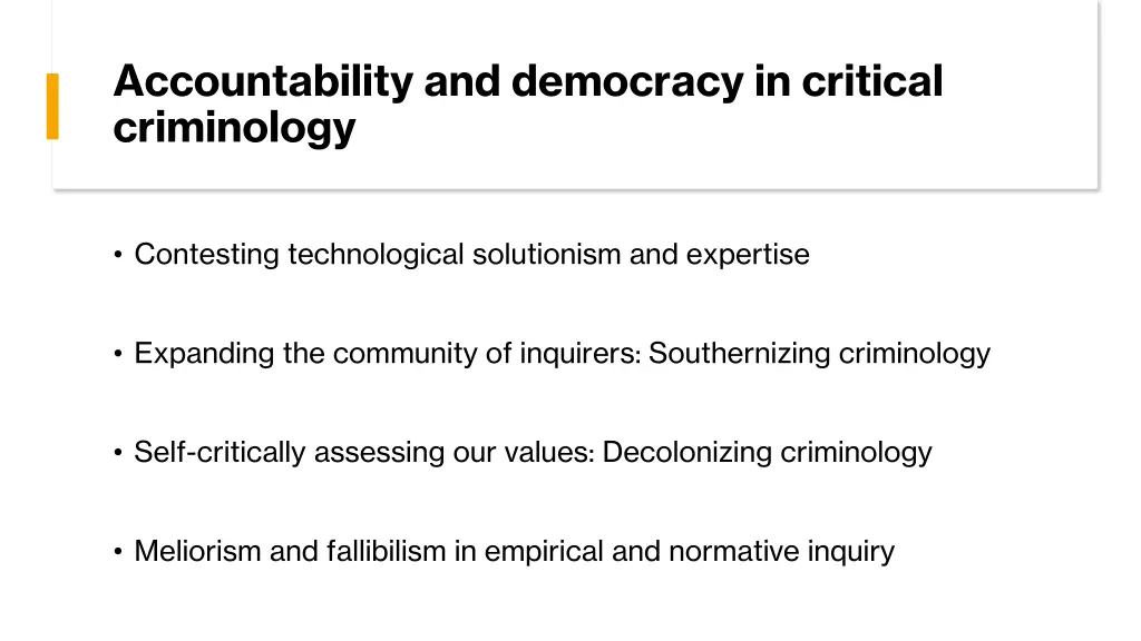 accountability and democracy in critical