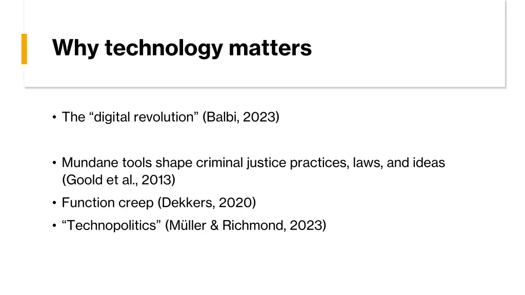 why technology matters