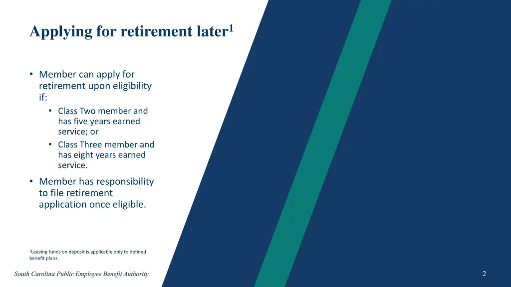 applying for retirement later 1