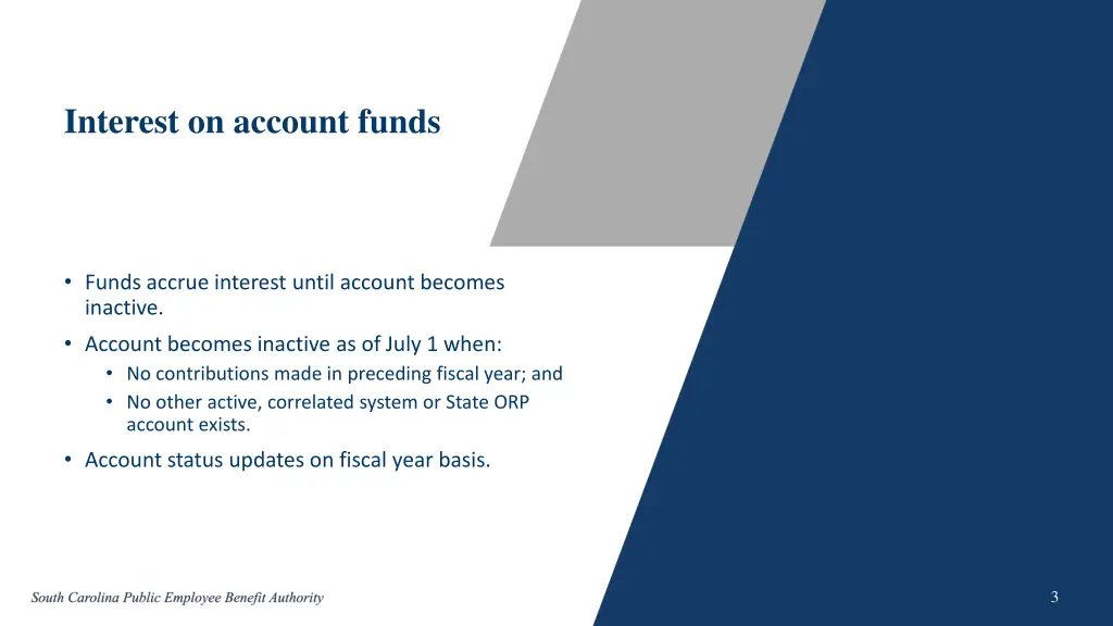 interest on account funds