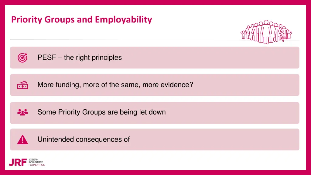 priority groups and employability