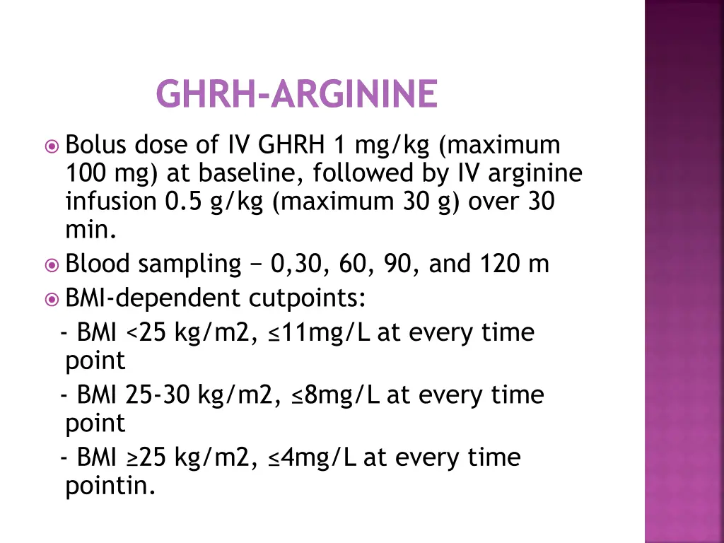 ghrh arginine