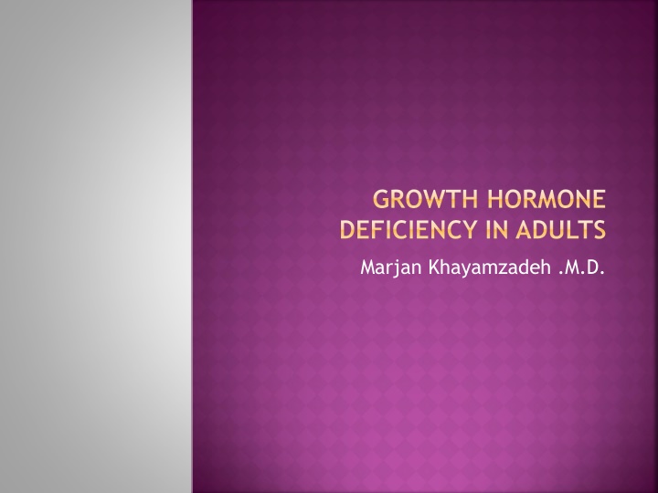 growth hormone deficiency in adults