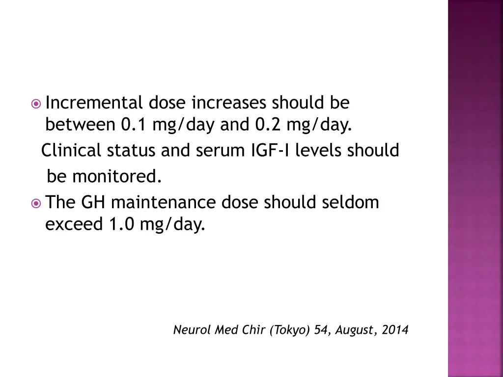 incremental dose increases should be between