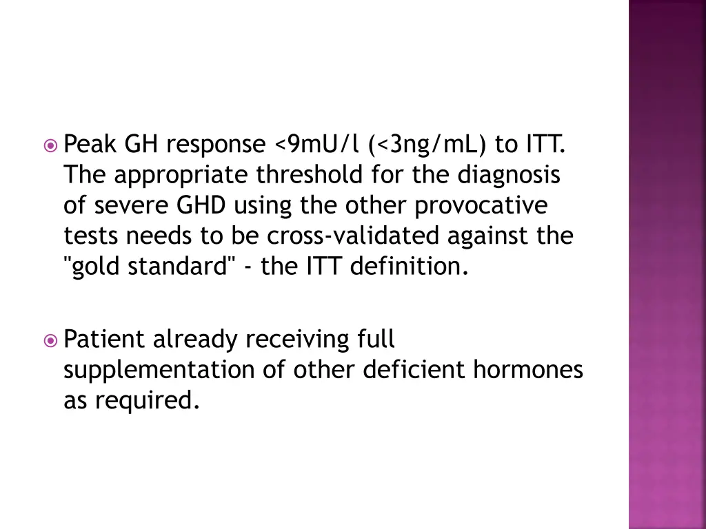 peak gh response