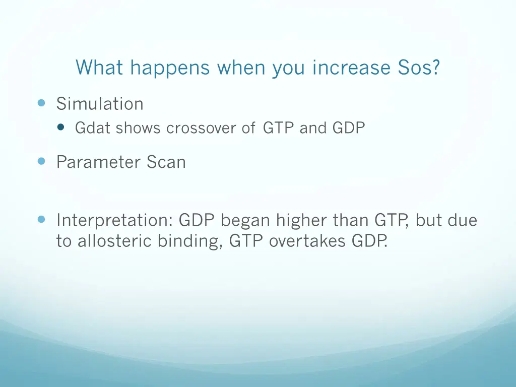 what happens when you increase sos