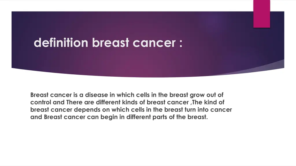 definition breast cancer