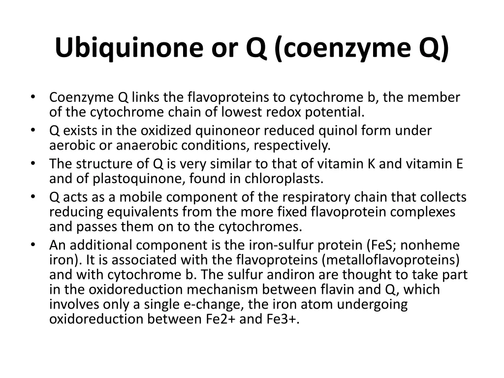 ubiquinone or q coenzyme q